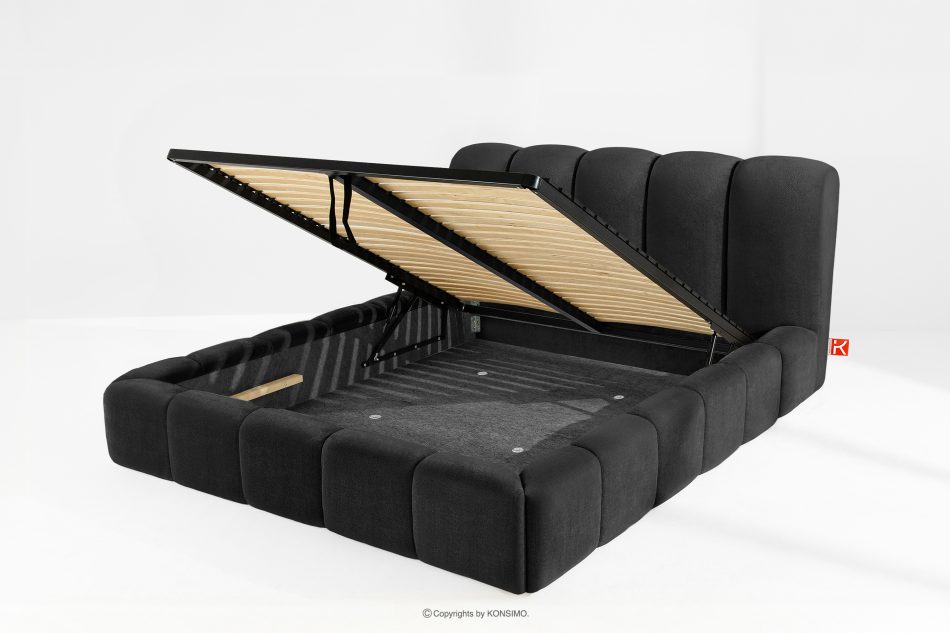 MERIDE Polsterbett 180 cm mit Steppung anthrazit anthrazit - Foto 10