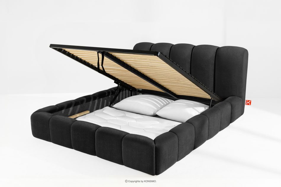 MERIDE Polsterbett 180 cm mit Steppung anthrazit anthrazit - Foto 11