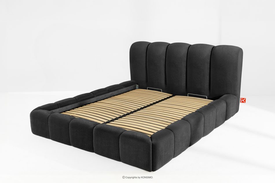 MERIDE Polsterbett 180 cm mit Steppung anthrazit anthrazit - Foto 12