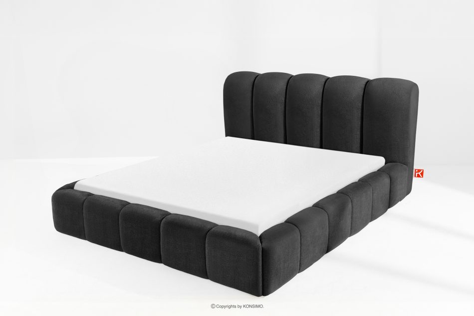 MERIDE Polsterbett 180 cm mit Steppung anthrazit anthrazit - Foto 13