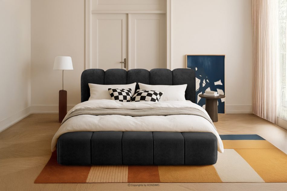 MERIDE Polsterbett 180 cm mit Steppung anthrazit anthrazit - Foto 21