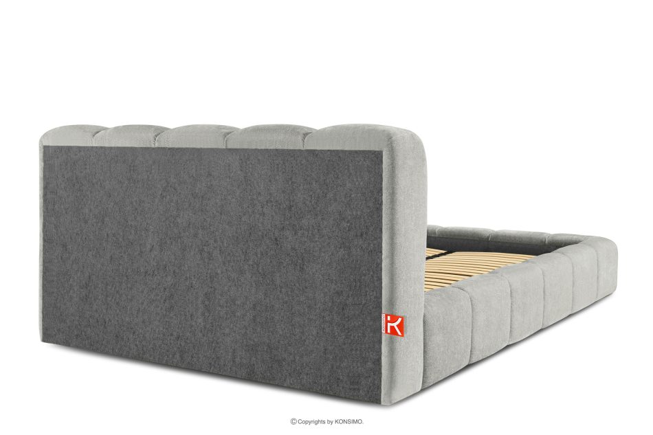 MERIDE Polsterbett 180 cm mit Steppung hellgrau hellgrau - Foto 5