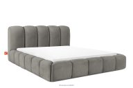 Polsterbett 180 cm mit Steppung dunkelgrau