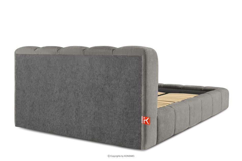 MERIDE Polsterbett 180 cm mit Steppung dunkelgrau dunkelgrau - Foto 5