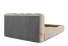 MERIDE Polsterbett 180 cm im Japandi-Stil mit grau-beiger Steppung graubeige - Foto 6