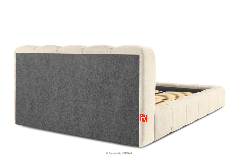 MERIDE Polsterbett 180 cm im Japandi-Stil mit ecrufarbener Steppung ecru - Foto 5