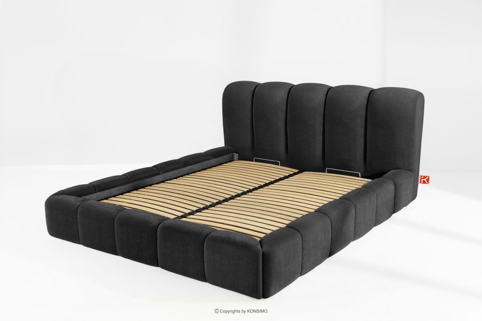 MERIDE Polsterbett 200 cm mit Steppung in Anthrazit anthrazit - Foto 12