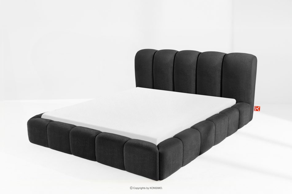 MERIDE Polsterbett 200 cm mit Steppung in Anthrazit anthrazit - Foto 13