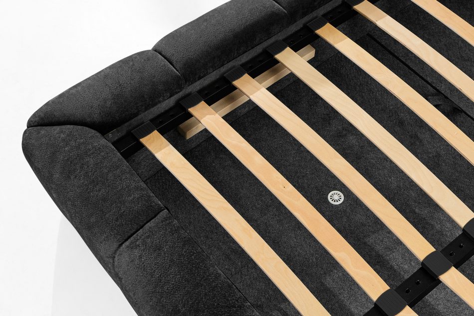 MERIDE Polsterbett 200 cm mit Steppung in Anthrazit anthrazit - Foto 18