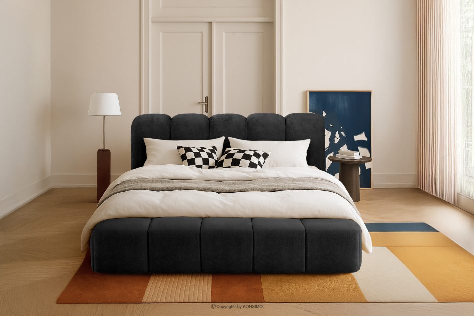 MERIDE Polsterbett 200 cm mit Steppung in Anthrazit anthrazit - Foto 21