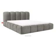 Polsterbett 200 cm mit Steppung in Dunkelgrau