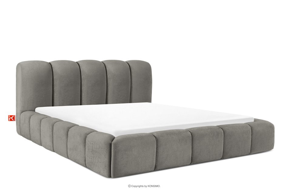 MERIDE Polsterbett 200 cm mit Steppung in Dunkelgrau dunkelgrau - Foto 0