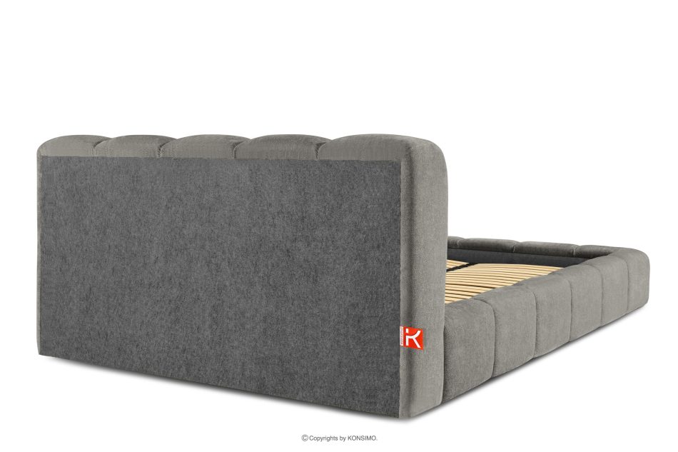 MERIDE Polsterbett 200 cm mit Steppung in Dunkelgrau dunkelgrau - Foto 5