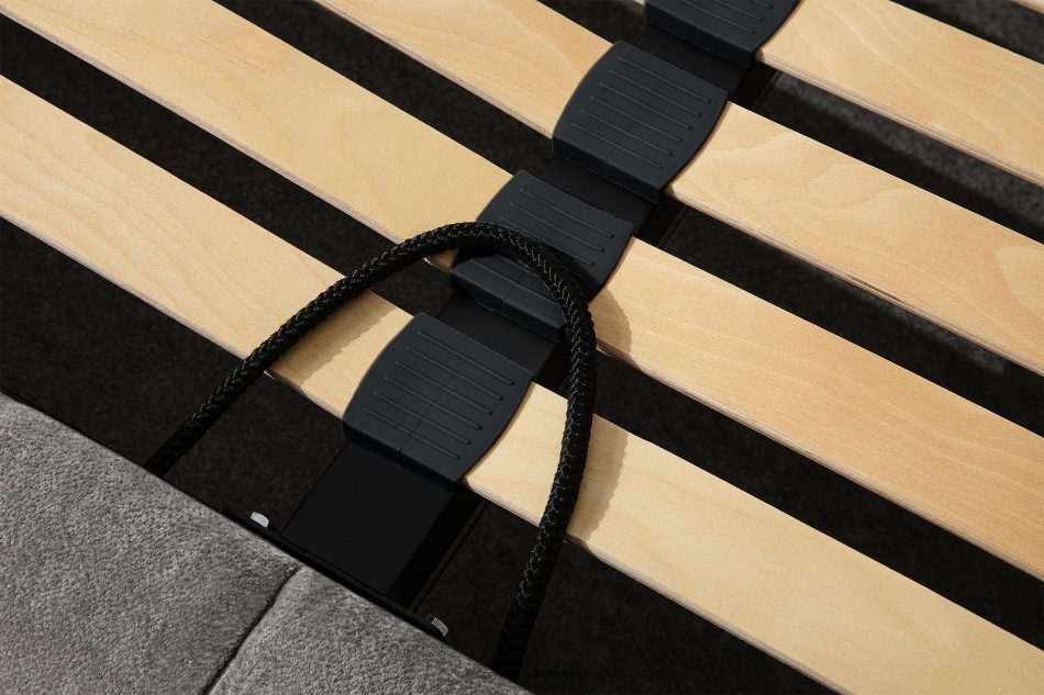 MERIDE Polsterbett 200 cm mit Steppung in Dunkelgrau dunkelgrau - Foto 15