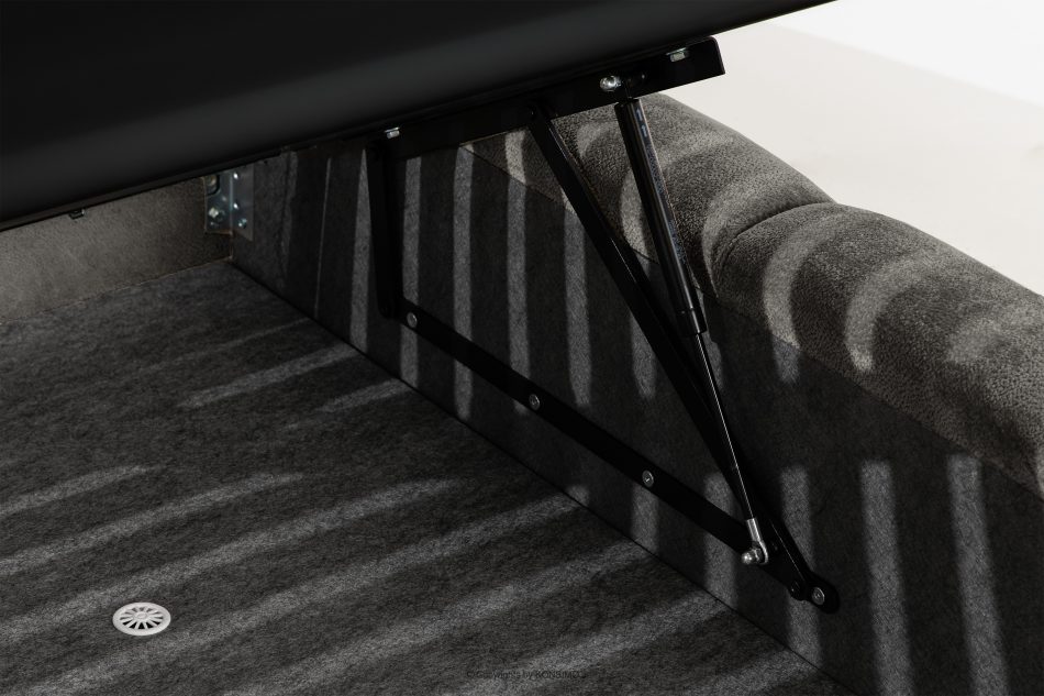 MERIDE Polsterbett 200 cm mit Steppung in Dunkelgrau dunkelgrau - Foto 16