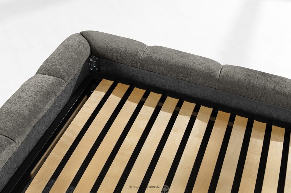 MERIDE Polsterbett 200 cm mit Steppung in Dunkelgrau dunkelgrau - Foto 17