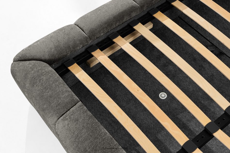 MERIDE Polsterbett 200 cm mit Steppung in Dunkelgrau dunkelgrau - Foto 18