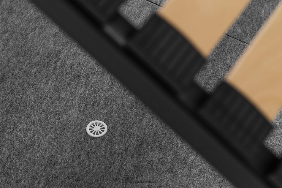 MERIDE Polsterbett 200 cm im Japandi-Stil mit Steppung in Grau-Beige graubeige - Foto 19