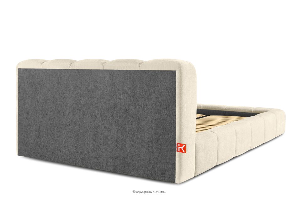 MERIDE Polsterbett 200 cm im Japandi-Stil mit Steppung ecru ecru - Foto 5