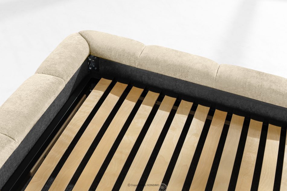 MERIDE Polsterbett 200 cm im Japandi-Stil mit Steppung ecru ecru - Foto 17