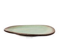 Handglasierter Speiseteller salbeifarben