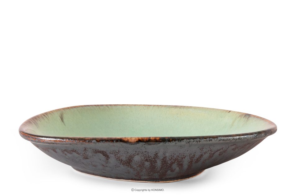 PRIMA Handglasierter tiefer Teller salbeifarben salbeifarben - Foto 0