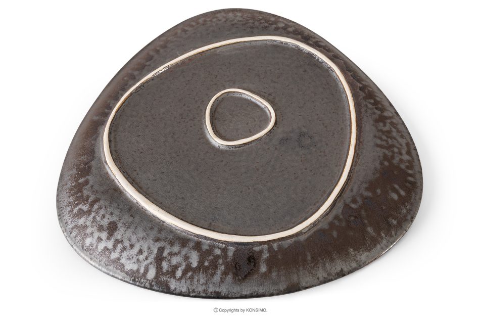 PRIMA Flacher Servierteller handglasiert salbeifarben salbeifarben - Foto 3