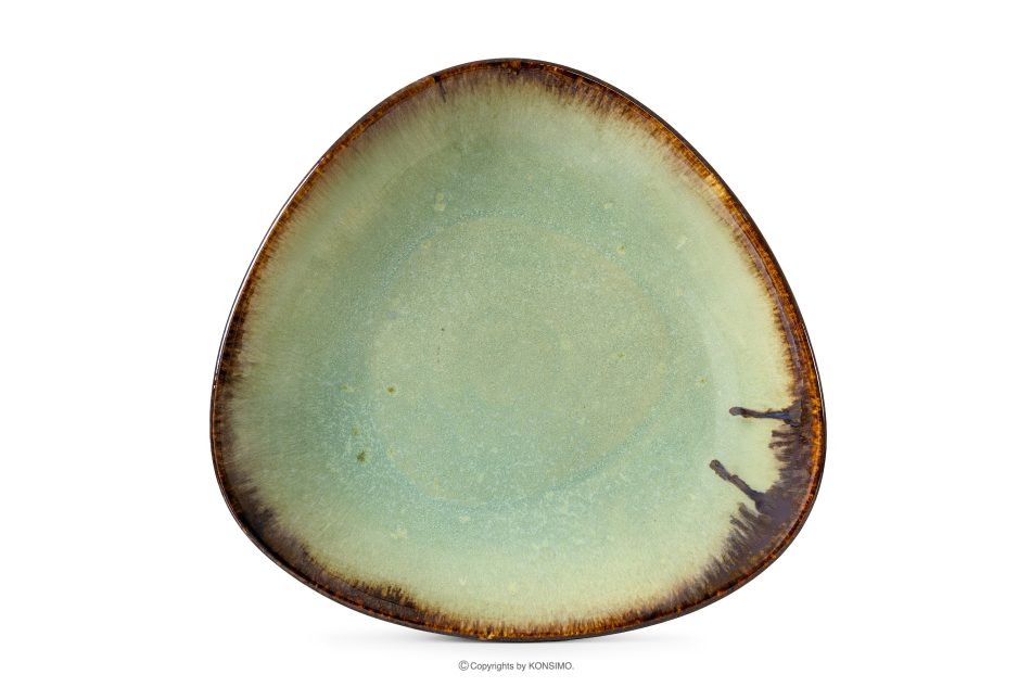 PRIMA Handglasierte tiefe Servierplatte salbeifarben salbeifarben - Foto 4