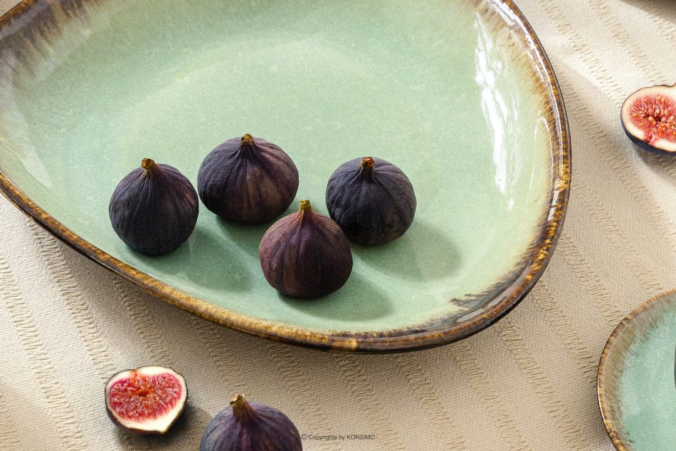 PRIMA Handglasierte tiefe Servierplatte salbeifarben salbeifarben - Foto 5