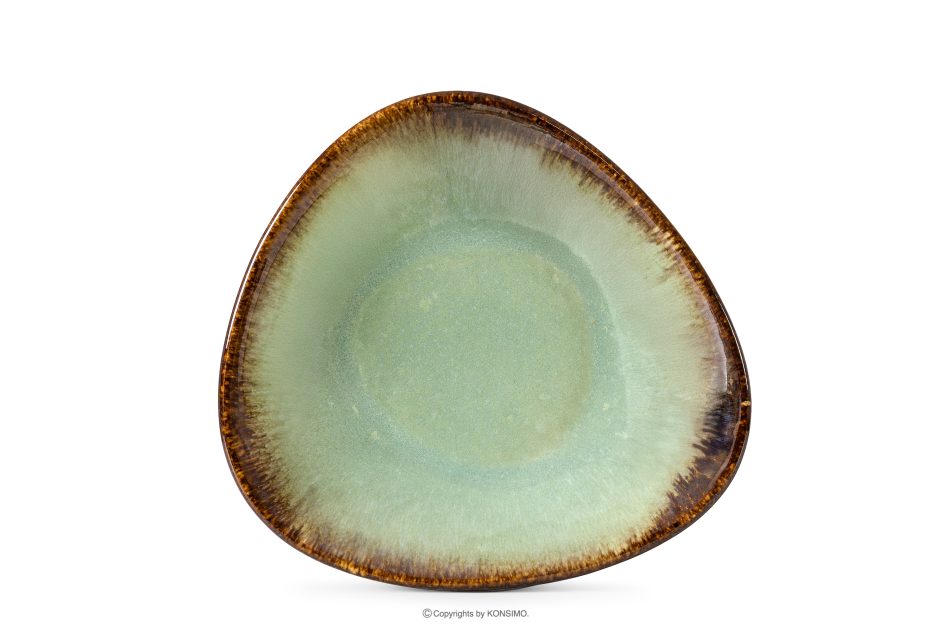 PRIMA Handglasierte tiefe Servierplatte salbeifarben salbeifarben - Foto 4