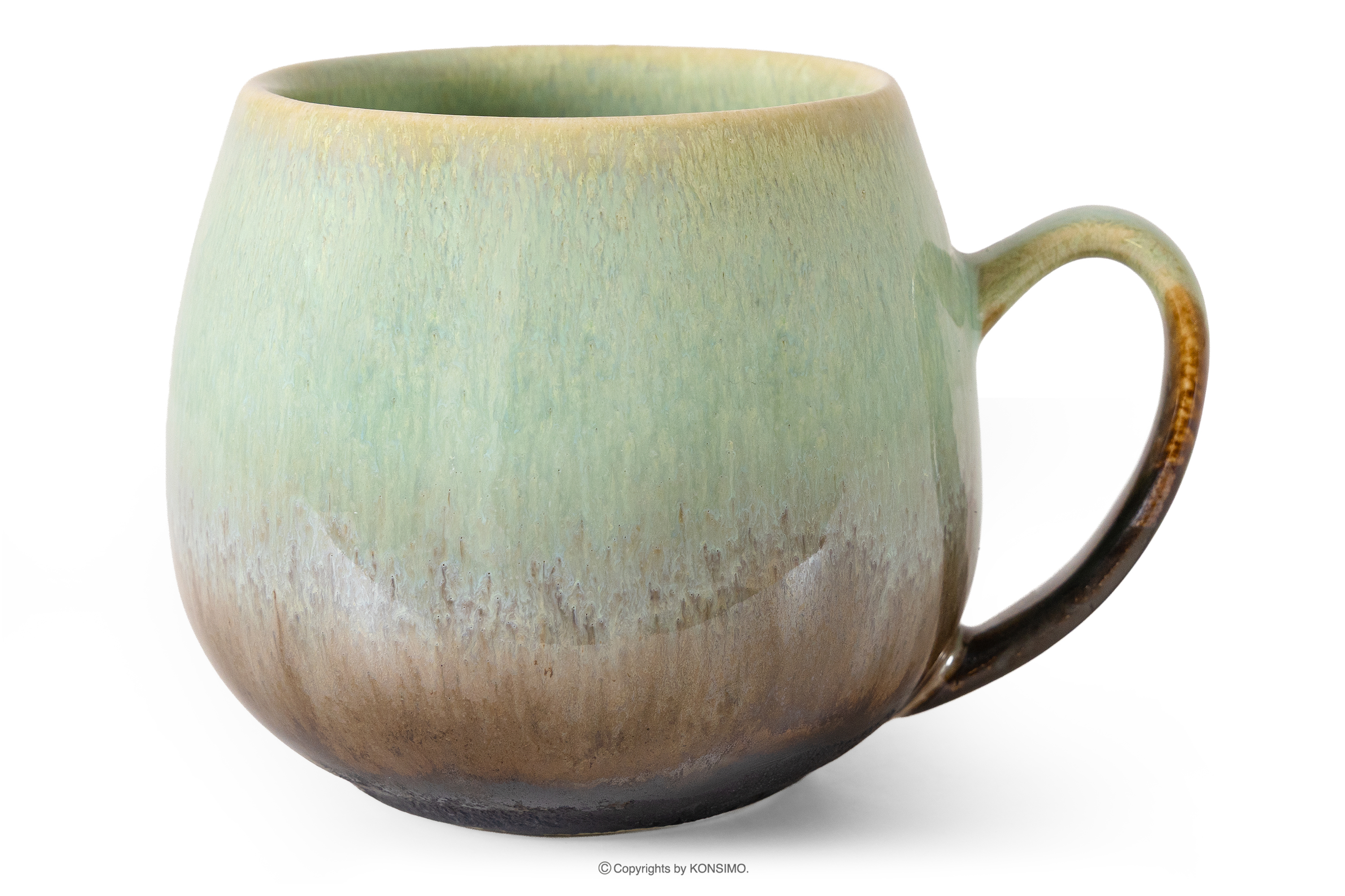 Faßbecher handglasiert salbeifarben