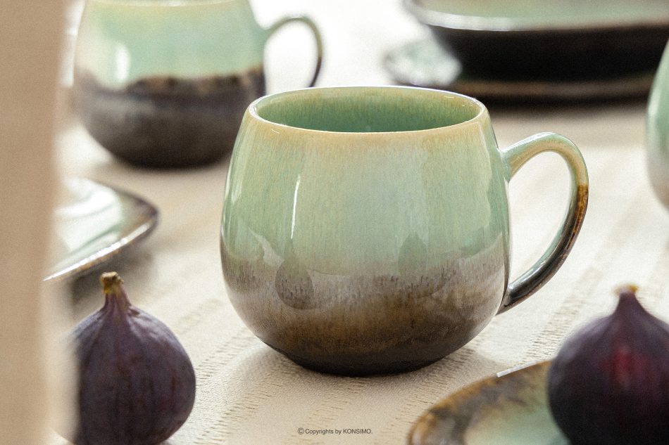 PRIMA Faßbecher handglasiert salbeifarben salbeifarben - Foto 1