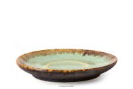 Espressotasse Untertasse handglasiert salbeifarben