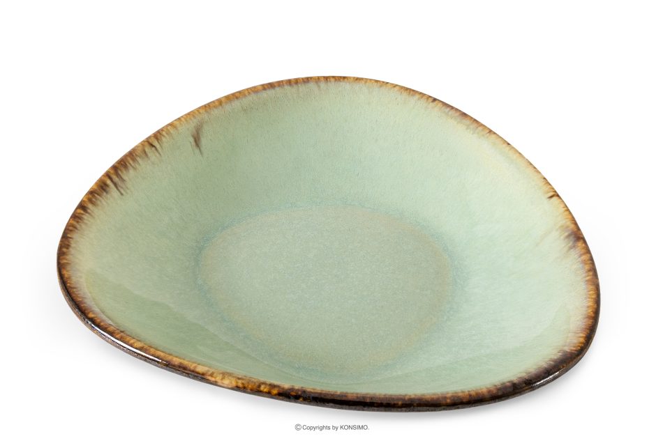 PRIMA Handglasierter Keramik-Tiefteller 6 Stück salbeifarben salbeifarben - Foto 3