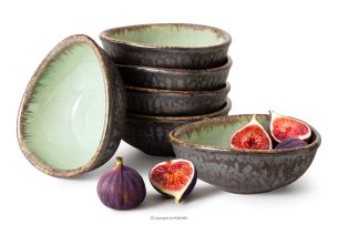 PRIMA, https://konsimo.de/kollektion/prima/ Handglasierte Keramikschale 6 Stück salbeifarben salbeifarben - Foto