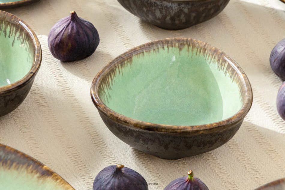 PRIMA Handglasierte Keramik Salatschüssel 6 Stück salbeifarben salbeifarben - Foto 7