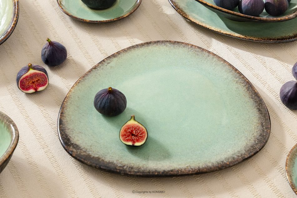 PRIMA Geschirr-Set im Loft-Stil 6 Personen (18 tlg.) salbeifarben salbeifarben - Foto 9