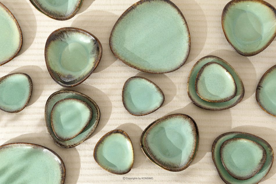 PRIMA Geschirr-Set im Loft-Stil 6 Personen (18 tlg.) salbeifarben salbeifarben - Foto 14