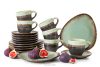 PRIMA Handglasiertes Kaffeegeschirr 6 Personen (18 tlg.) salbeifarben salbeifarben - Foto 1