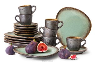 PRIMA, https://konsimo.de/kollektion/prima/ Espresso handglasiertes Kaffeegeschirr 6 Personen (18 tlg.) salbeifarben salbeifarben - Foto