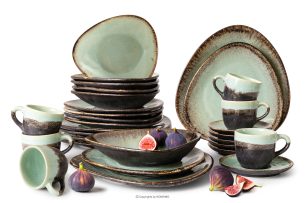 PRIMA, https://konsimo.de/kollektion/prima/ Handglasiertes Geschirr-Set und Kaffeeservice für 6 Personen (30 tlg.) salbeifarben salbeifarben - Foto