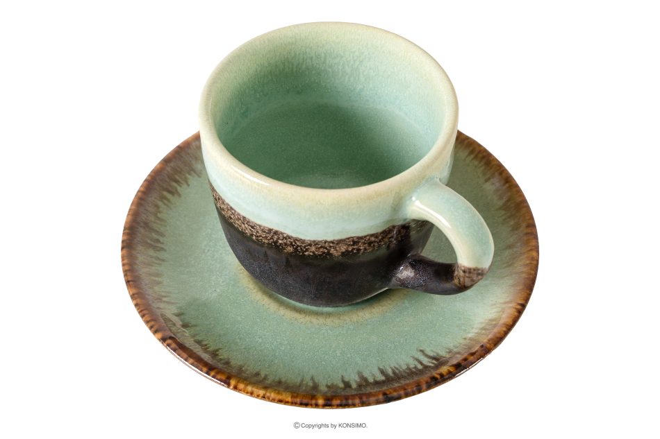 PRIMA Handglasiertes Geschirr-Set und Kaffeeservice für 6 Personen (30 tlg.) salbeifarben salbeifarben - Foto 9