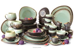 PRIMA, https://konsimo.de/kollektion/prima/ Kombiservice aus Keramik handglasiert 6 Personen (60 tlg.) salbeifarben salbeifarben - Foto