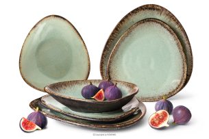 PRIMA, https://konsimo.de/kollektion/prima/ Handglasiertes Geschirrset für 2 Personen (6 tlg.) salbeifarben salbeifarben - Foto