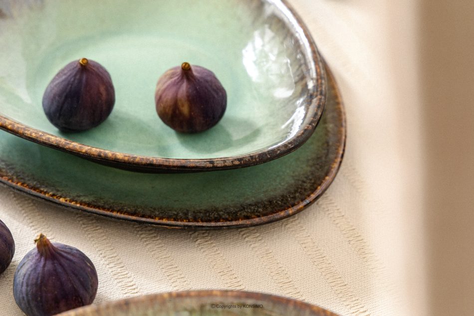 PRIMA Handglasiertes Geschirrset für 2 Personen (4 tlg.) salbeifarben salbeifarben - Foto 10