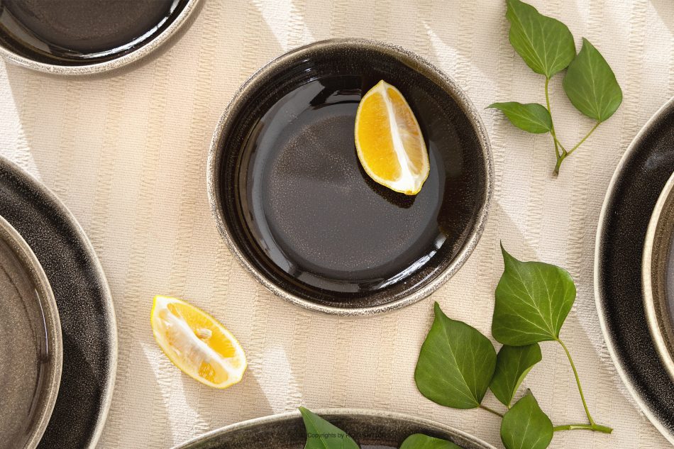 EDA Schüssel aus Keramik im rustikalen Stil braun/grau/beige braun/grau/beige - Foto 6