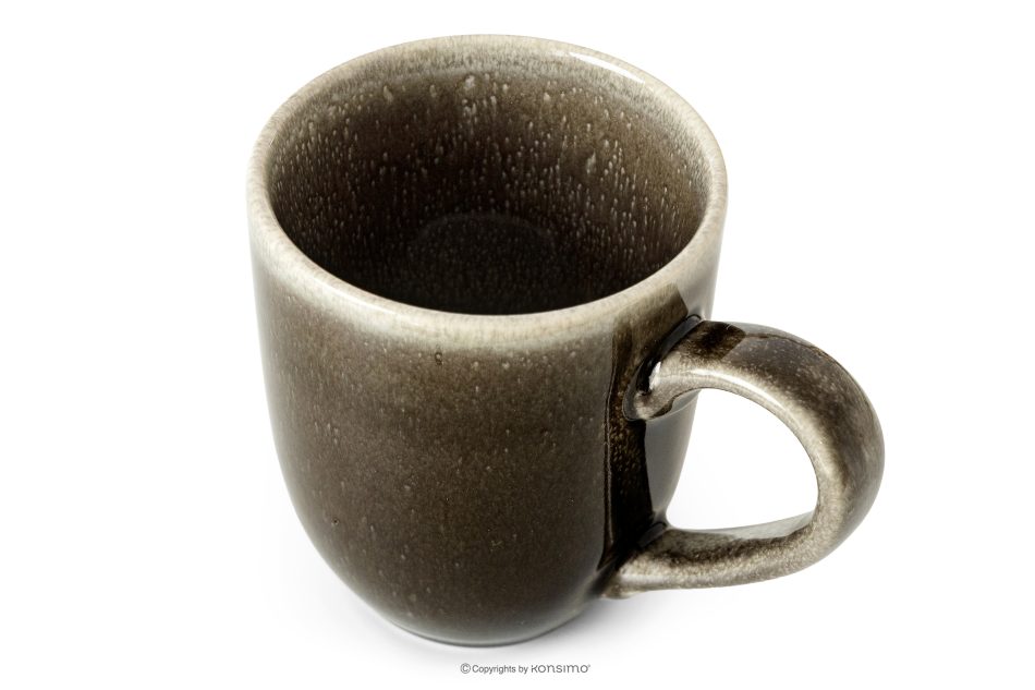 EDA Becher aus Keramik im rustikalen Stil braun/grau/beige braun/grau/beige - Foto 2