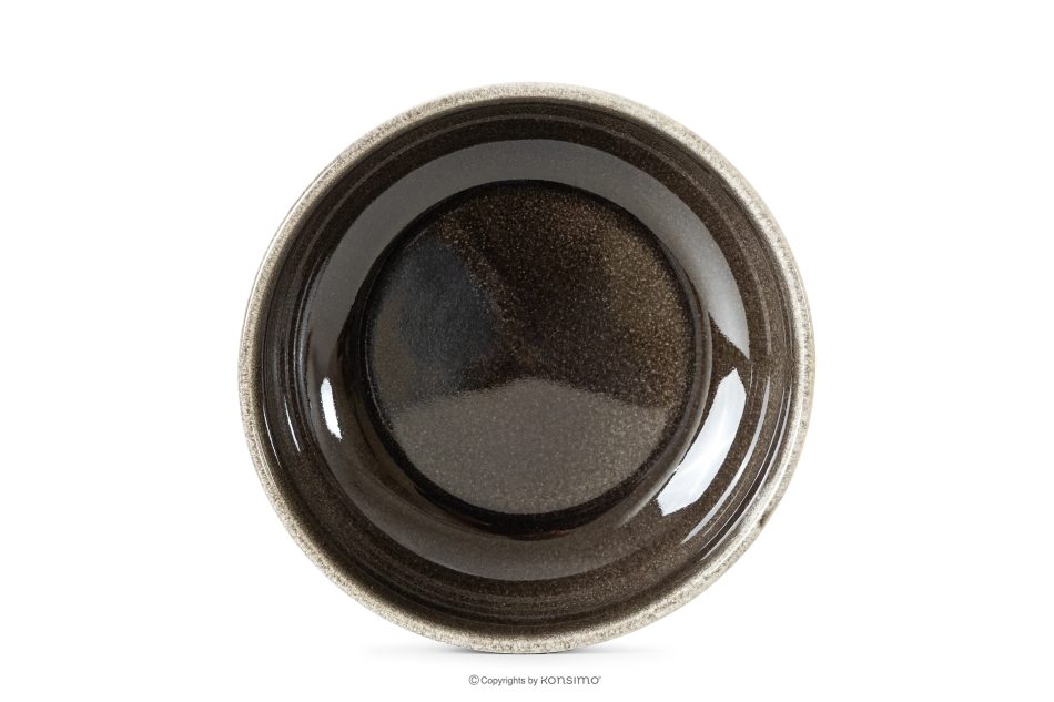 EDA Keramikschale im rustikalen Stil, braun/grau/beige, 6 Stück braun/grau/beige - Foto 4