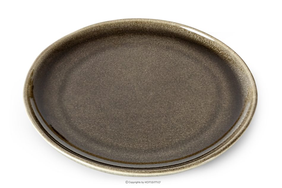 EDA Geschirrset für 6 Personen (18 tlg) aus Keramik im rustikalen Stil, braun/grau/beige braun/grau/beige - Foto 4