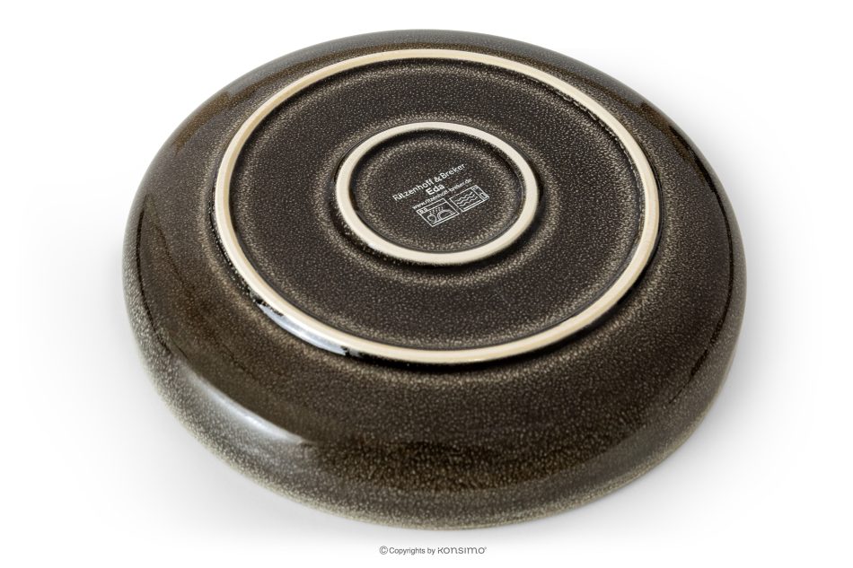 EDA Geschirrset für 6 Personen (24 tlg) aus Keramik im rustikalen Stil, braun/grau/beige braun/grau/beige - Foto 7